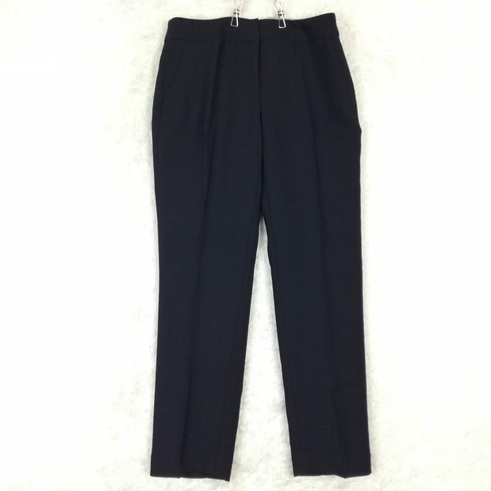 Talbots Womens Pants Straight Leg Seasonless Crepe‎ Navy Blue Petite 2P New